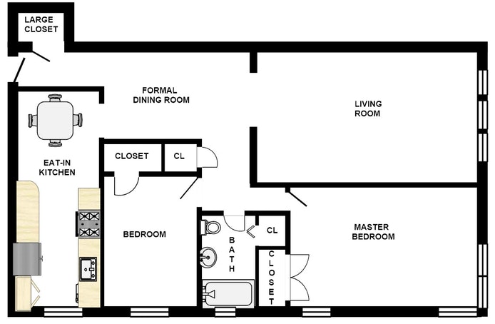 Floorplan for 85 -10 34th Ave, 226