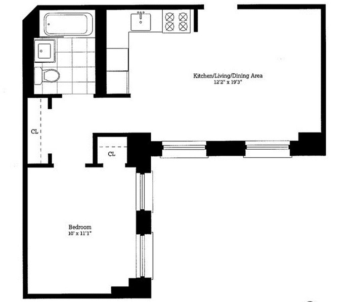 Floorplan for 120 Greenwich Street, 3J