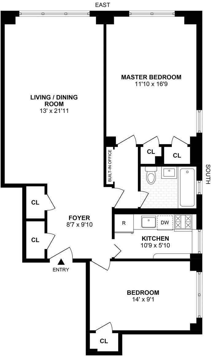 Floorplan for 11 Riverside Drive, 2FE