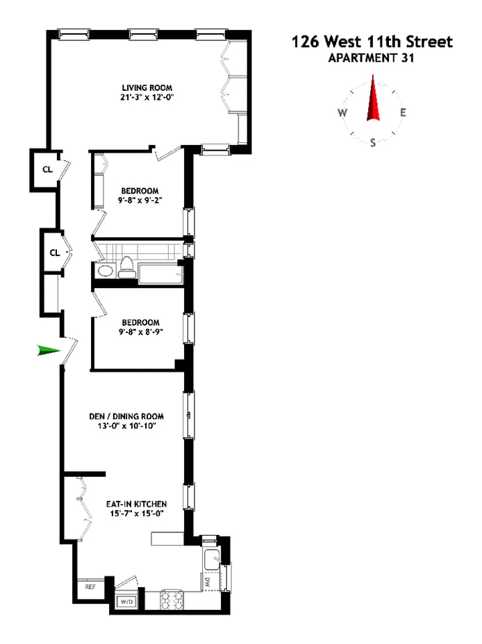 Floorplan for 126 West 11th Street, 31