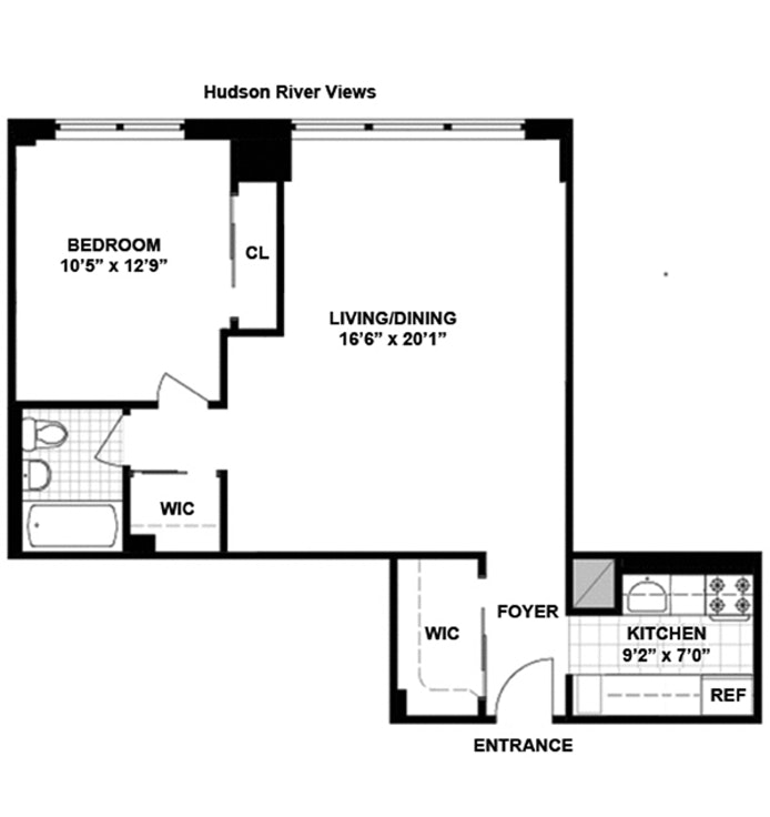 Floorplan for 165 West End Avenue, 19A