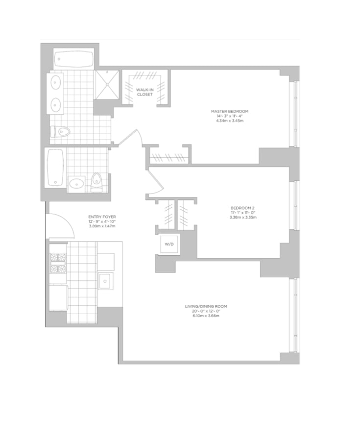 Floorplan for 205 West 76th Street, 5B