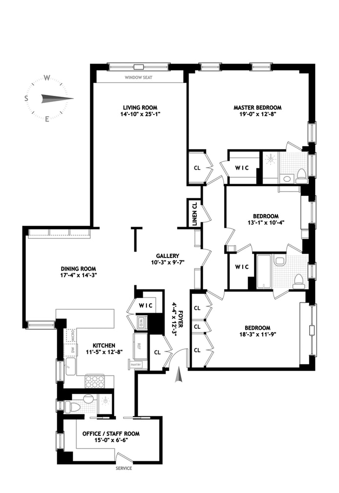 Floorplan for 800 West End Avenue, 14A