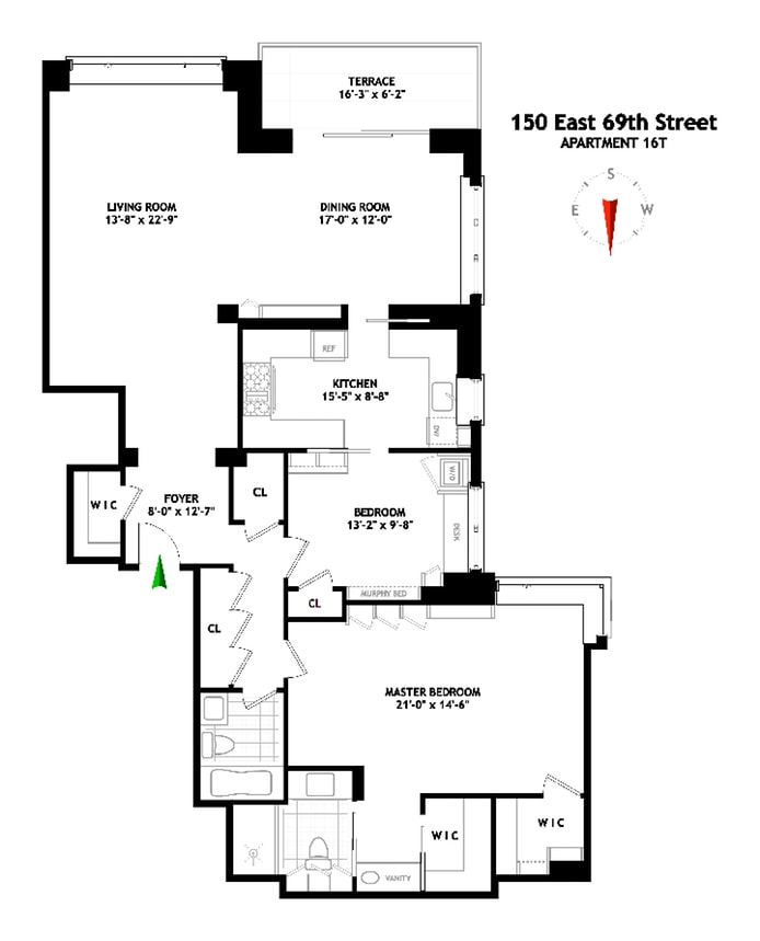 Floorplan for 150 East 69th Street, 16T