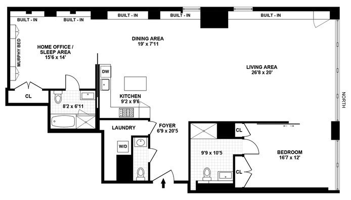 Floorplan for 150 West 26th Street, 602