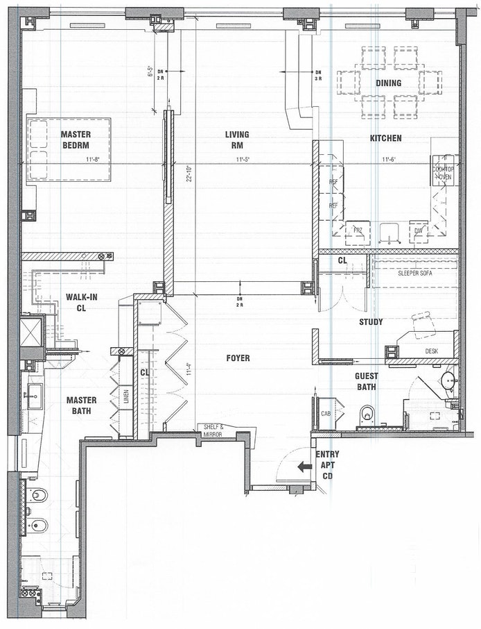 Floorplan for 120 Central Park South, 17CD