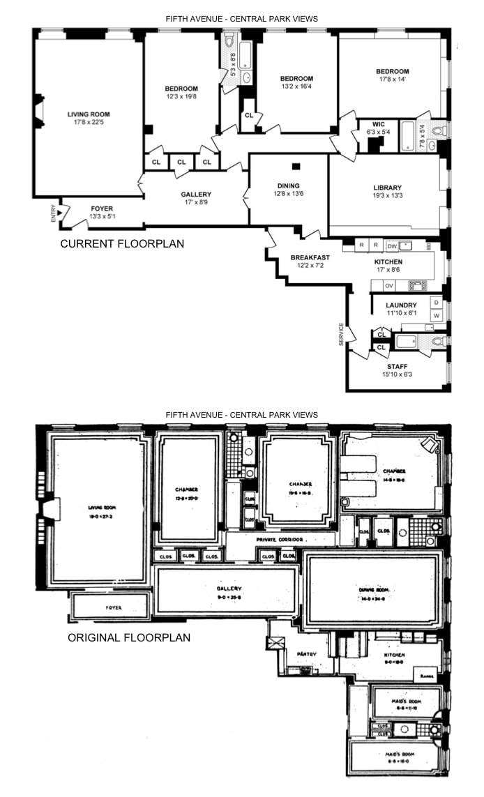 Floorplan for 1136 Fifth Avenue, 10A