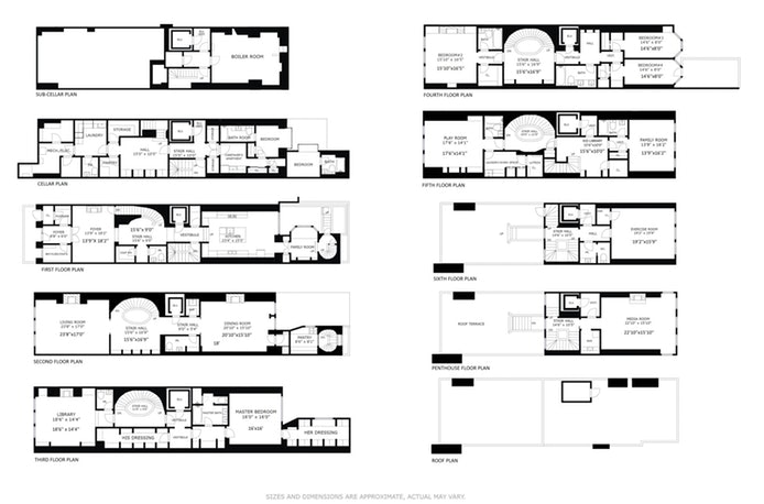 Floorplan for 10 East 75th Street, TWNHSE