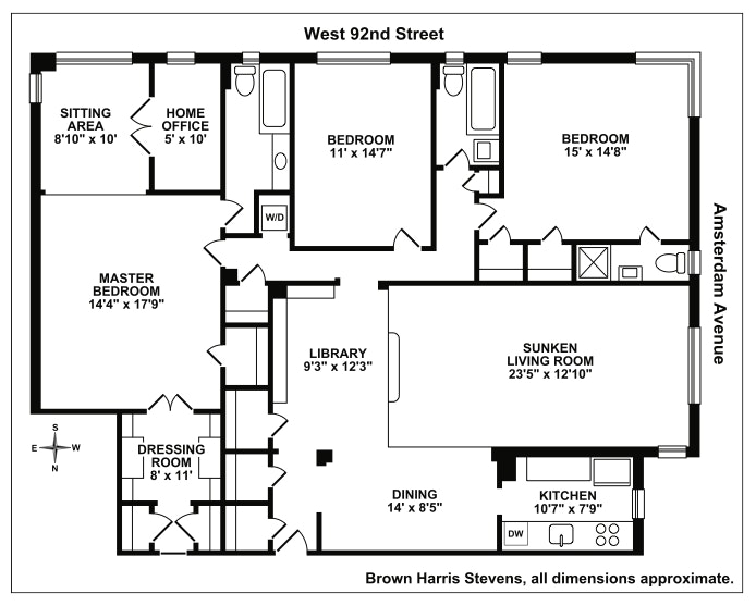 Floorplan for 175 West 92nd Street, 3DE