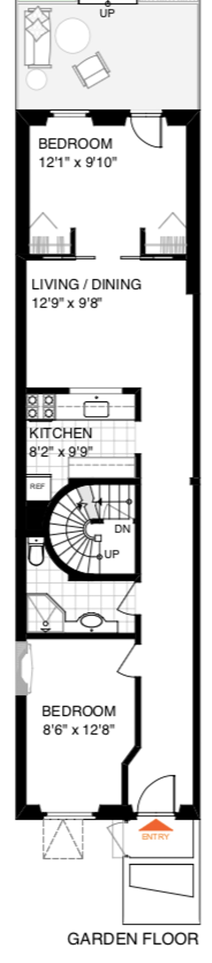 Floorplan for 295 Pacific Street, 1