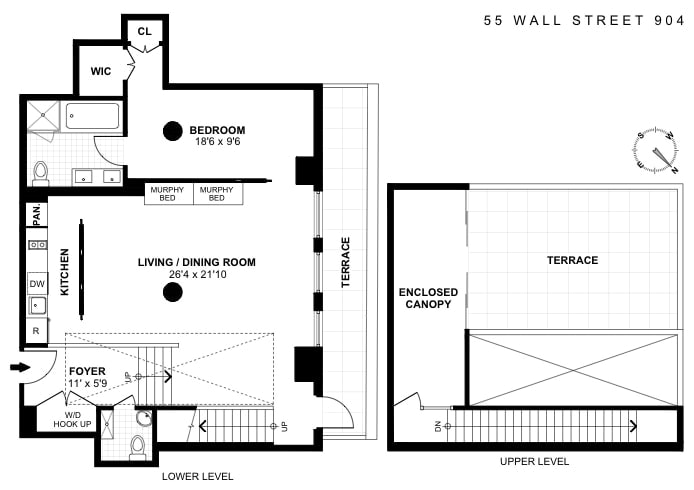Floorplan for 55 Wall Street, PH904
