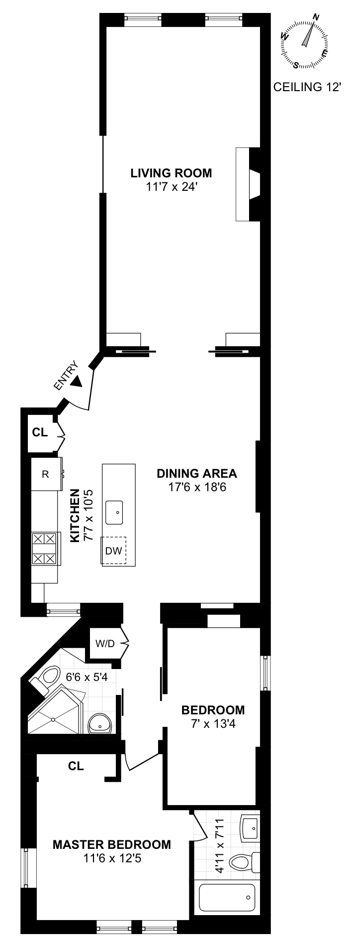 Floorplan for 255 Sixth Avenue, 2