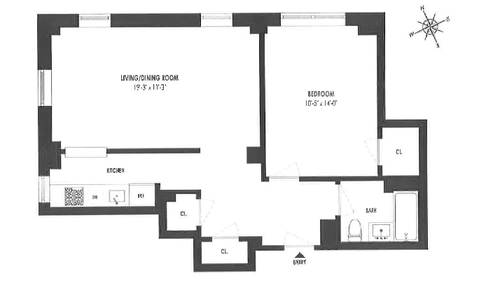 Floorplan for 230 Riverside Drive, 8P