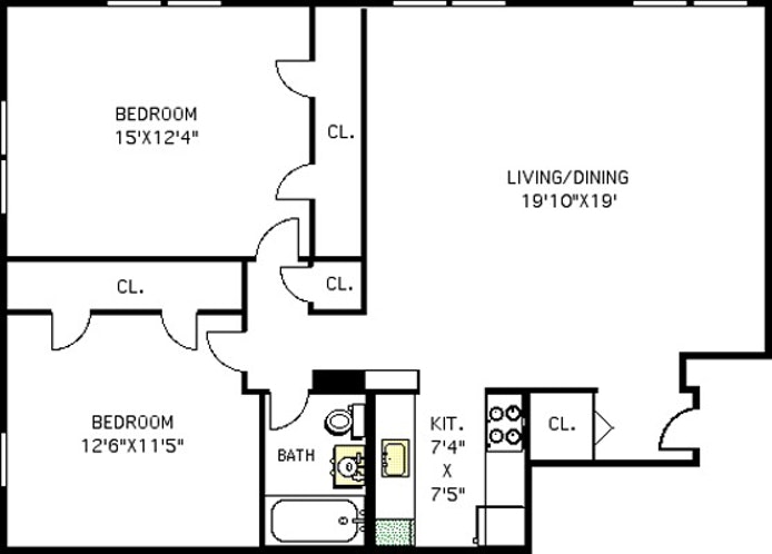 Floorplan for 44 Butler Place, 5B
