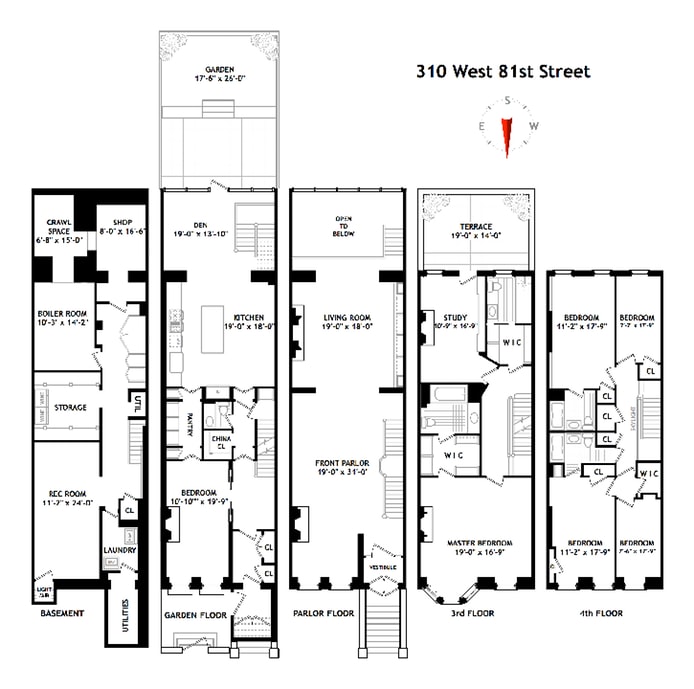 Floorplan for 310 West 81st Street