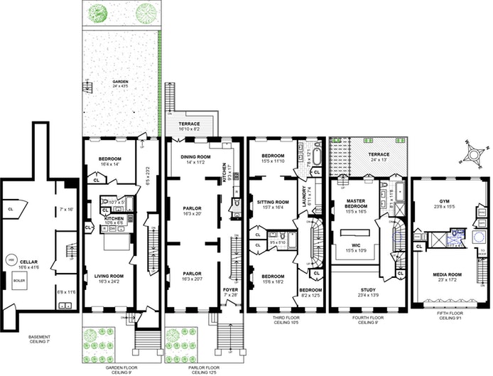 Floorplan for 13 Monroe Place