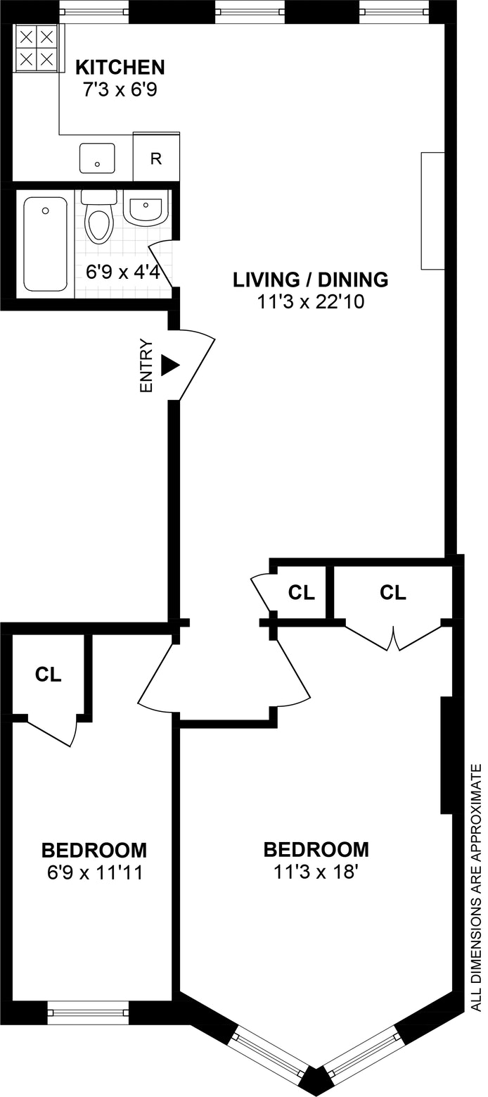 Floorplan for 106 Hancock Street, 3A