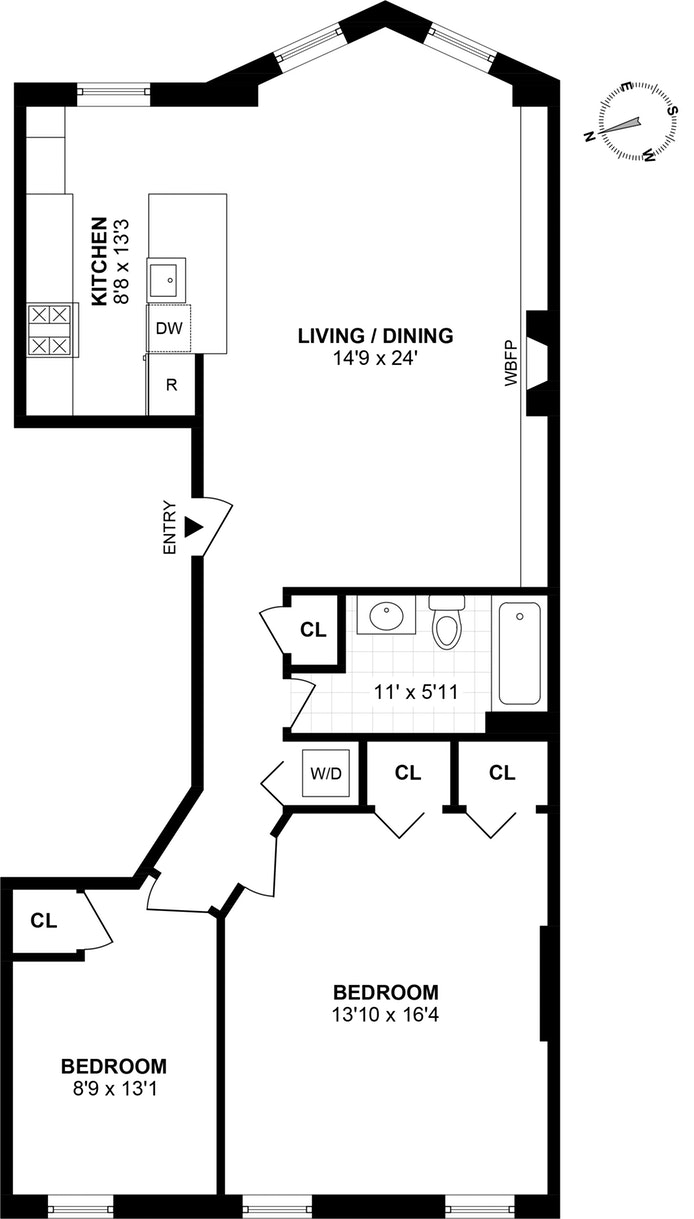 Floorplan for 58 South Portland Avenu, 3