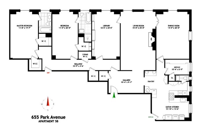 Floorplan for 655 Park Avenue, 5B