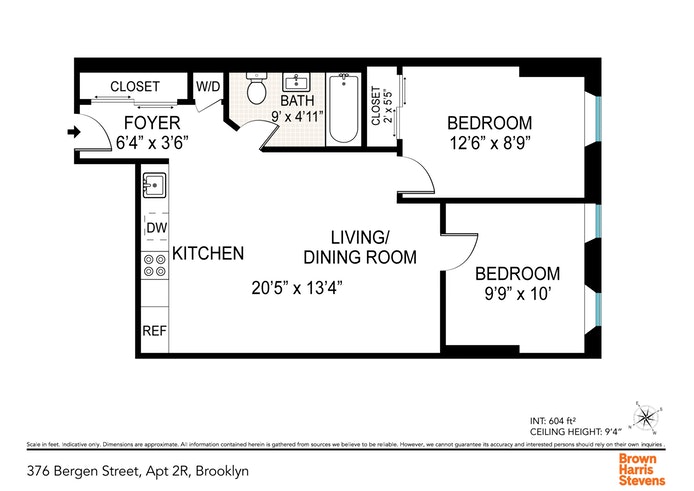 Floorplan for 376 Bergen Street, 2R