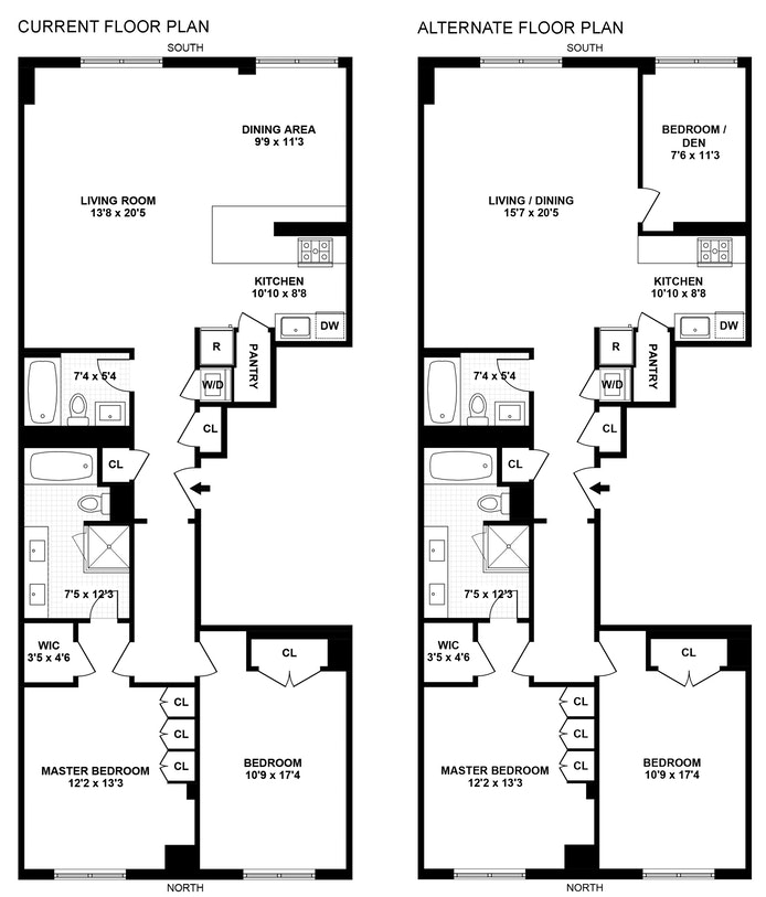 Floorplan for 939 Union Street, 8B