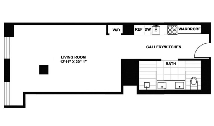 Floorplan for 111 Fulton Street, 503
