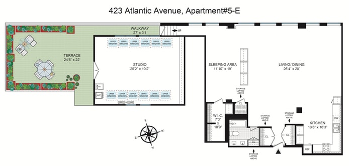 Floorplan for 423 Atlantic Avenue, 5E