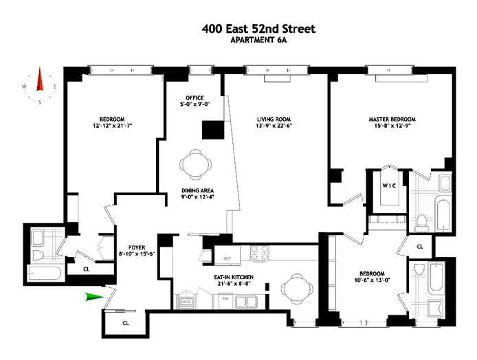Floorplan for 400 East 52nd Street, 6A