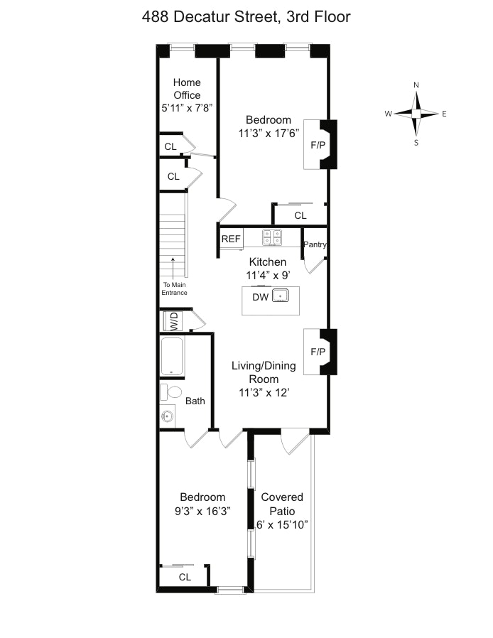 Floorplan for 488 Decatur Street, 3