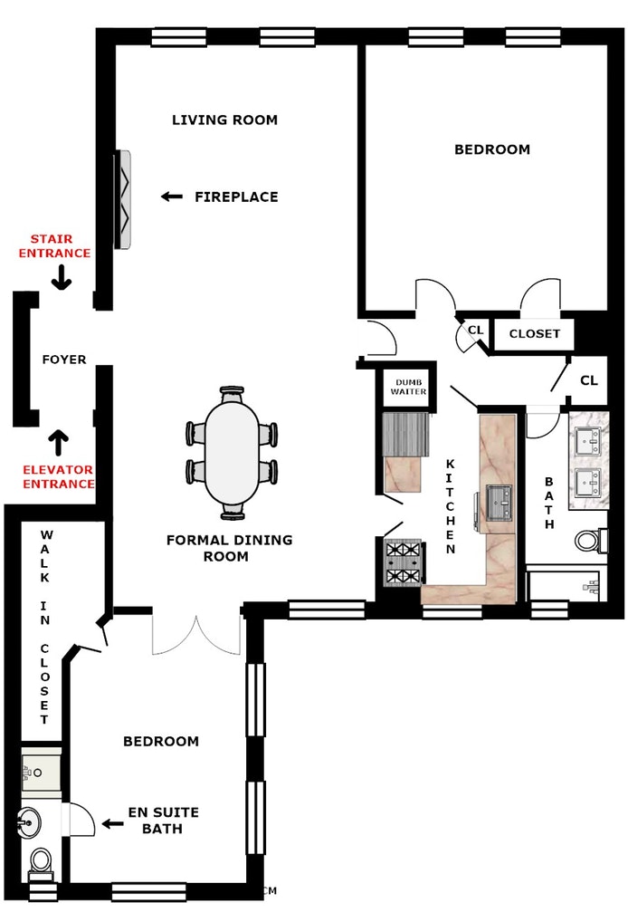 Floorplan for 3442 80th Street, 32