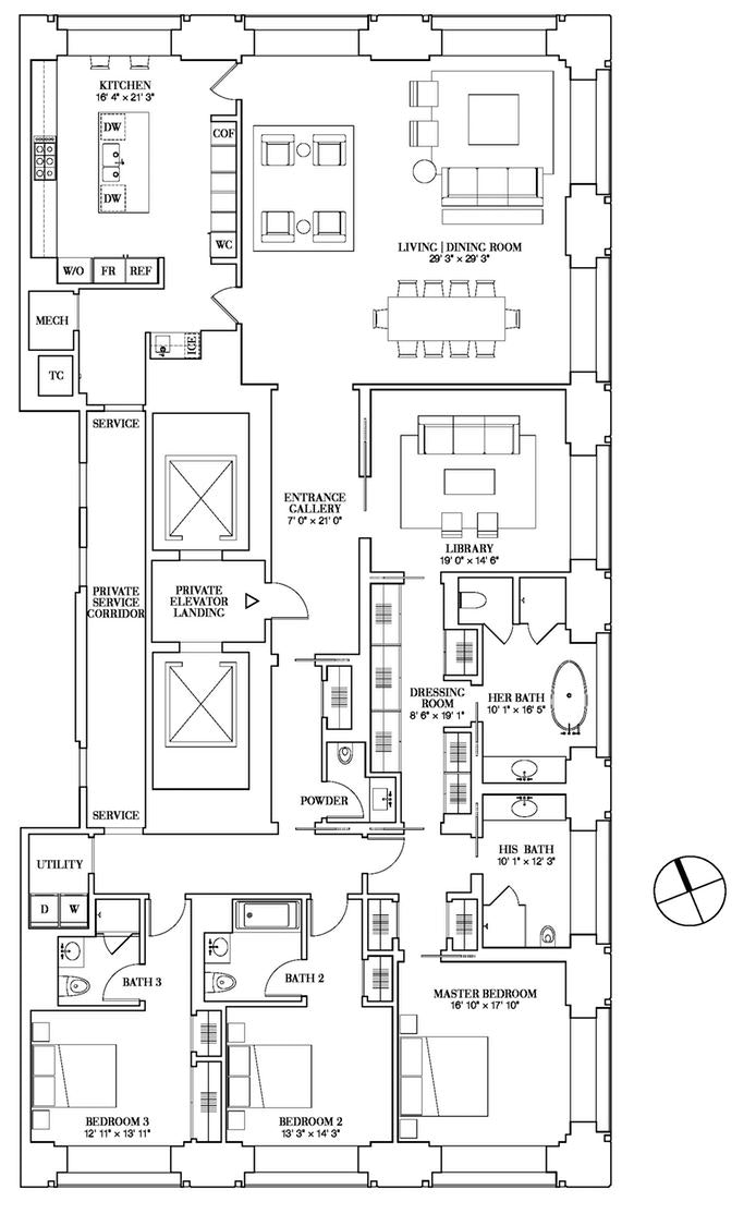 Floorplan for 432 Park Avenue, 71A