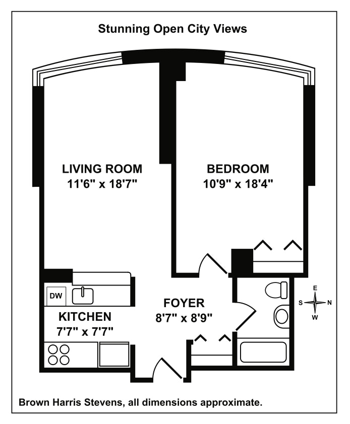 Floorplan for 4 -74 48th Ave, 18H