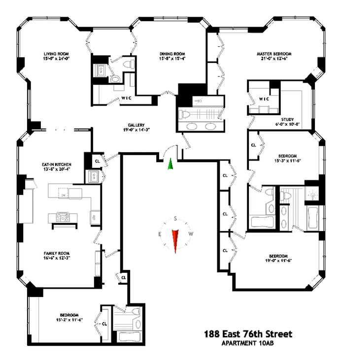 Floorplan for 188 East 76th Street, 10AB