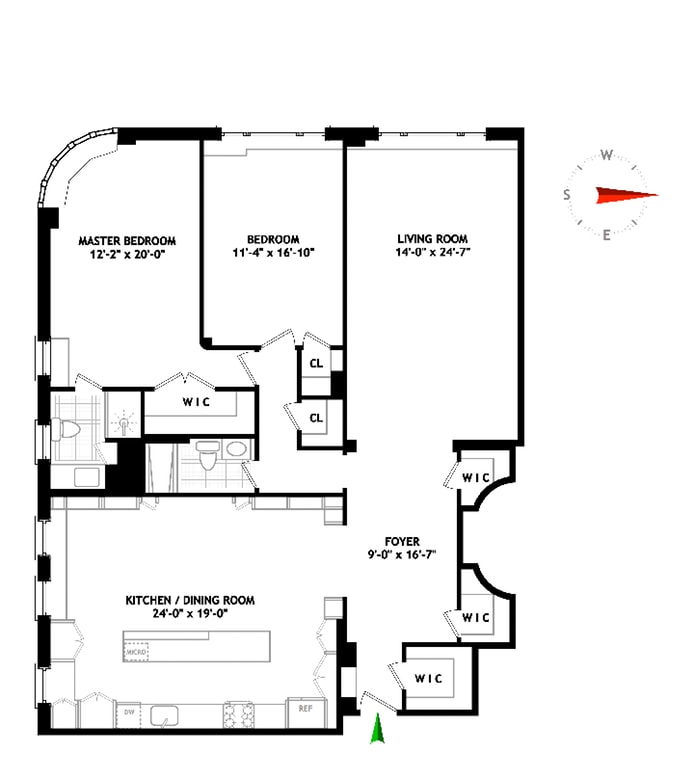 Floorplan for 140 Riverside Drive, 9A