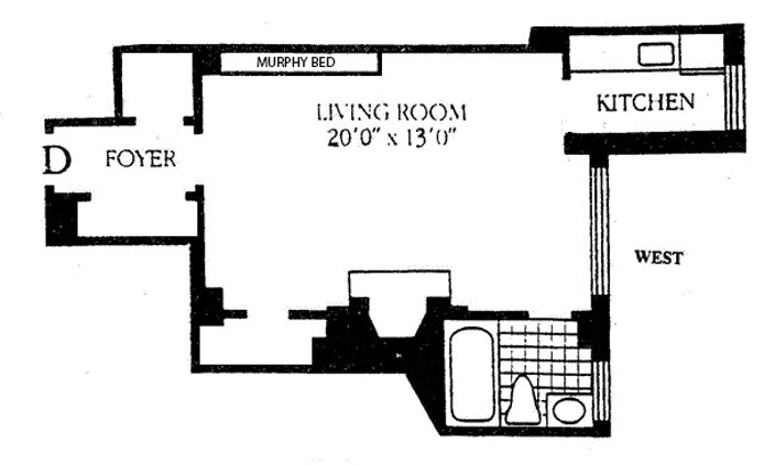 Floorplan for 210 East 73rd Street, 7D