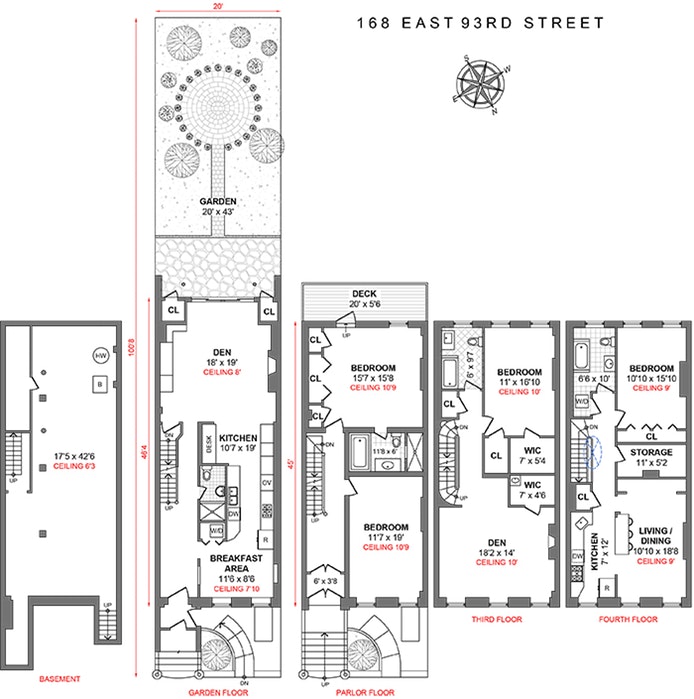 Floorplan for 168 East 93rd Street