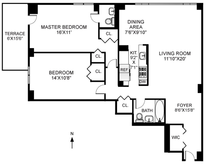 Floorplan for 185 Hall Street, 1115
