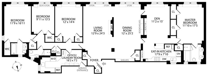 Floorplan for 70 East 96th Street, 8CD