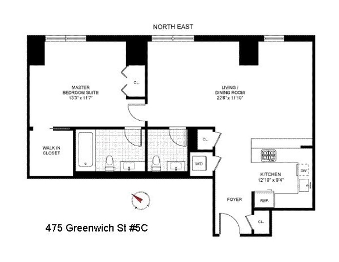 Floorplan for 475 Greenwich Street, 5C