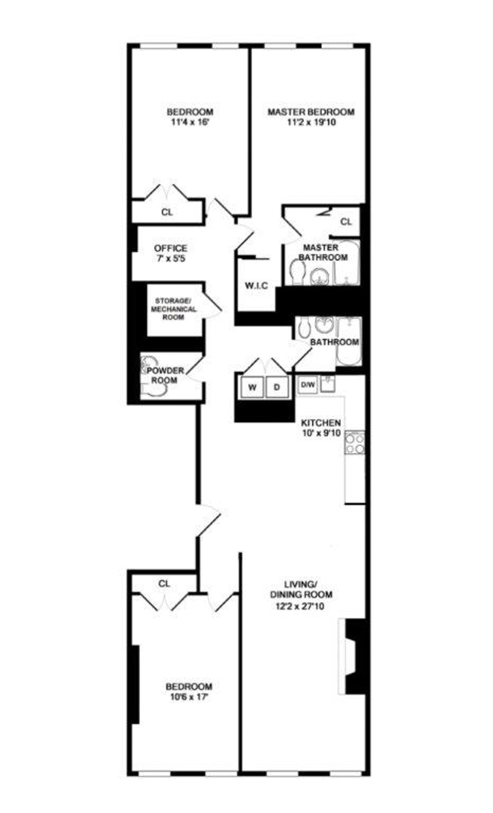 Floorplan for 2292 Frederick Douglass B, 2