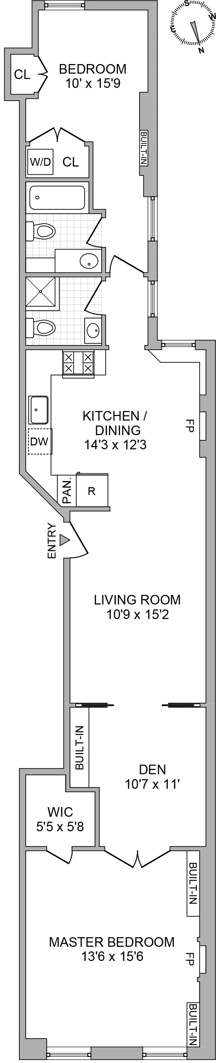 Floorplan for 168 East 90th Street, 2W