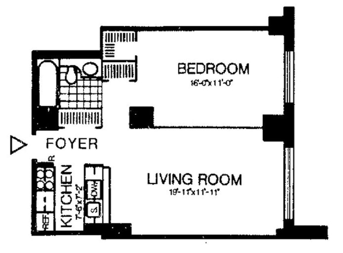 Floorplan for 200 Rector Place, 30J