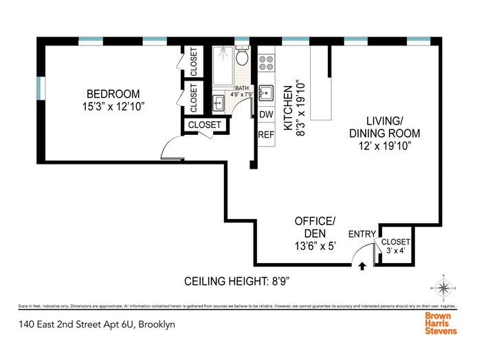 Floorplan for 140 East 2nd Street, 6U