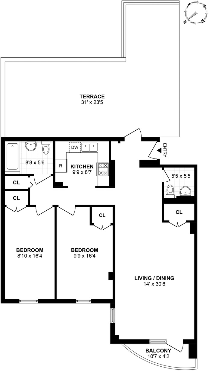 Floorplan for 1240 Bedford Avenue, 6A