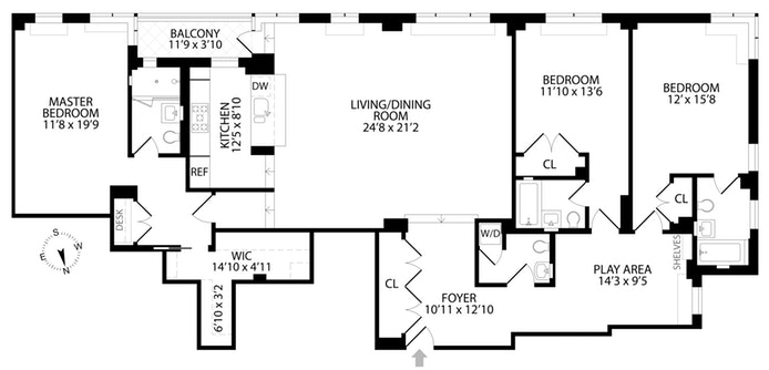 Floorplan for 170 East 77th Street, 9FG