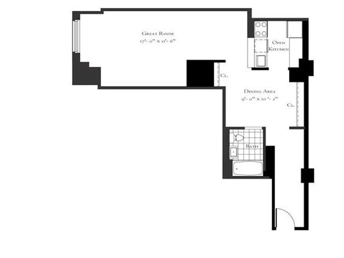 Floorplan for 88 Greenwich Street, 401