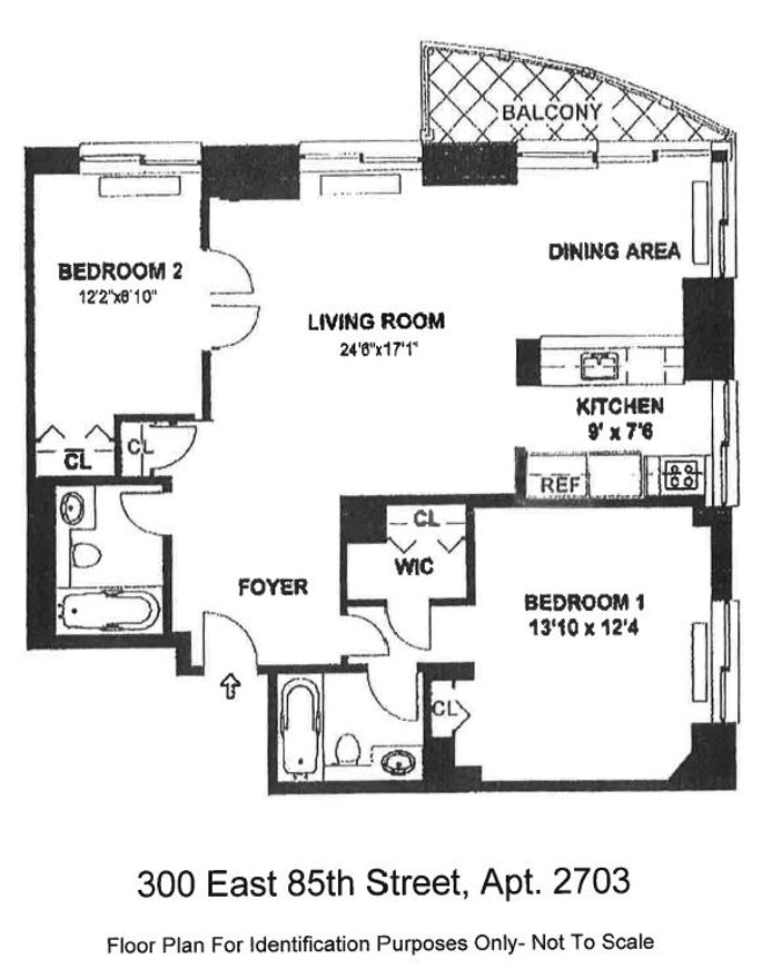 Floorplan for 300 East 85th Street, 2703