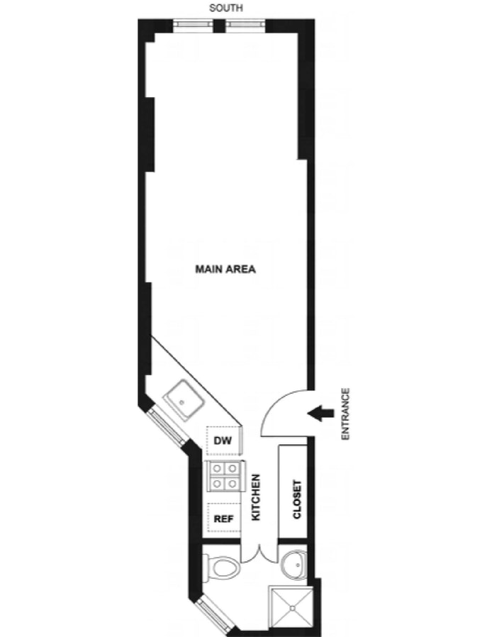 Floorplan for 241 East 7th Street, 1A