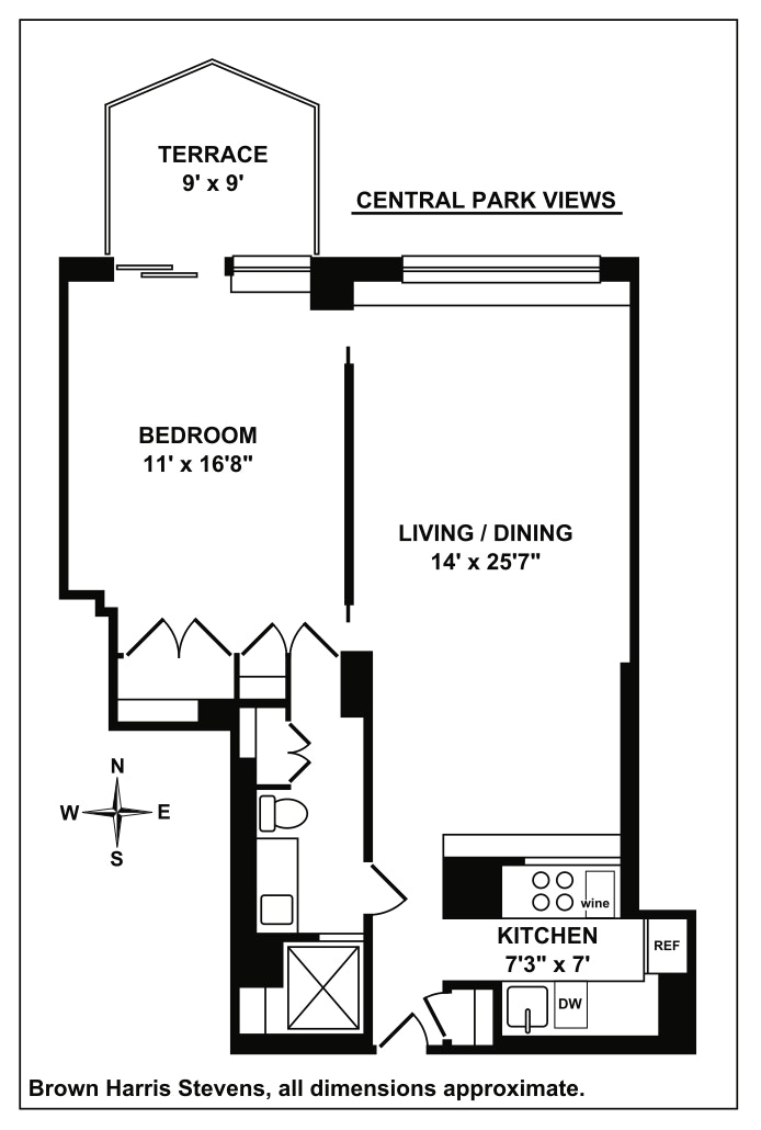 Floorplan for 10 West 66th Street, 25C