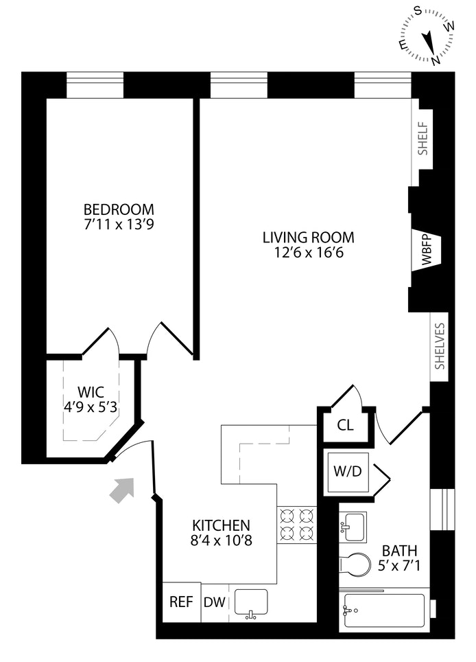 Floorplan for 260 Bergen Street, 3R